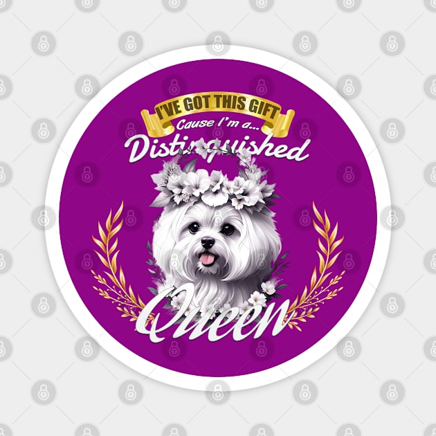 The Distinguished Maltese Queen Magnet by Asarteon